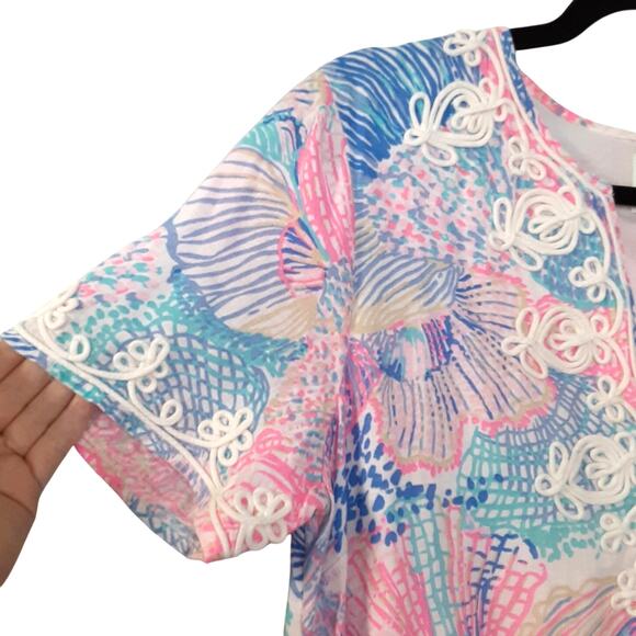 Lilly Pulitzer Ariella Maxi Dress 100% Linen Multi Roar of the Seas Women 10 NWT - Picture 6 of 15